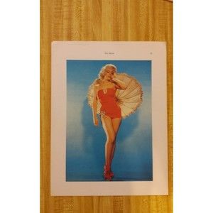 Marilyn Monroe Portrait / Chipping Out Of Book Page Size 12 × 9